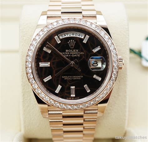 rolex day date 40 rose gold eisenkiesel|Rolex Day-Date watch.